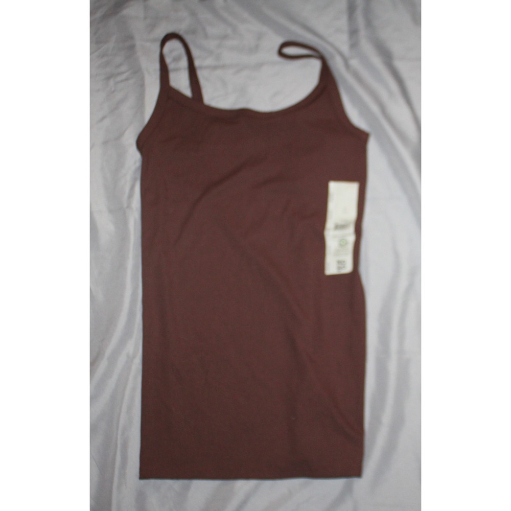 No boundaries ribbed tank top brown size XS (0-2)